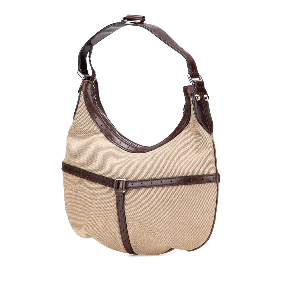 Gucci Web Canvas Reins Hobo - 2