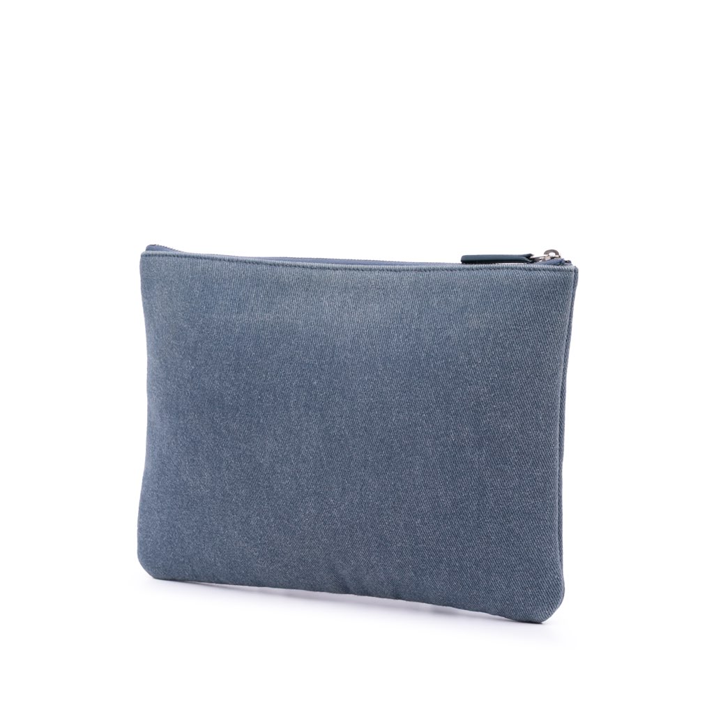 Chanel Medium Denim Sequin Deauville O Case Clutch - 2