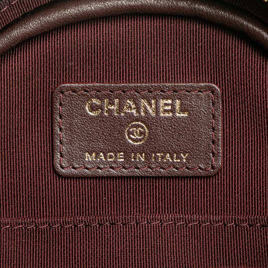 Chanel CC Quilted Caviar Round Clutch With Chain - 5