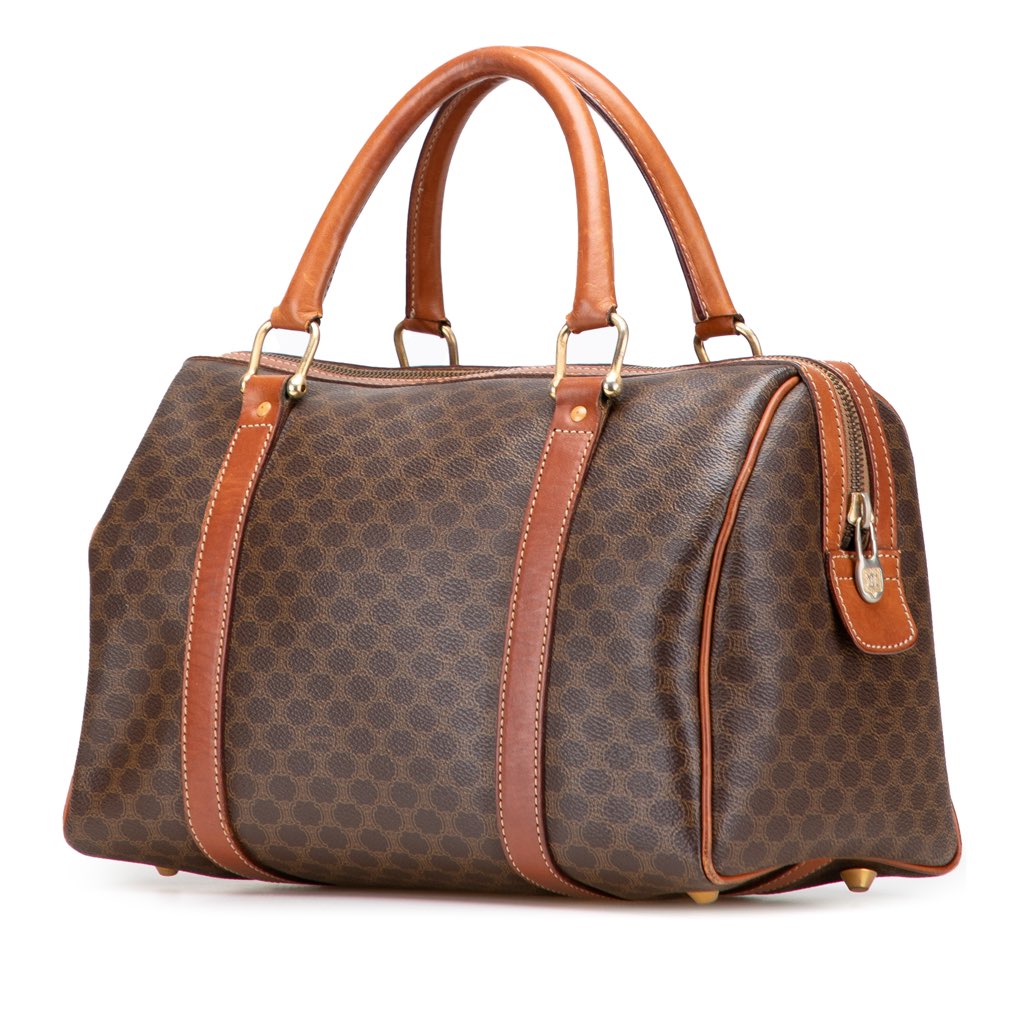 Celine Macadam Coated Canvas Boston Bag - 2