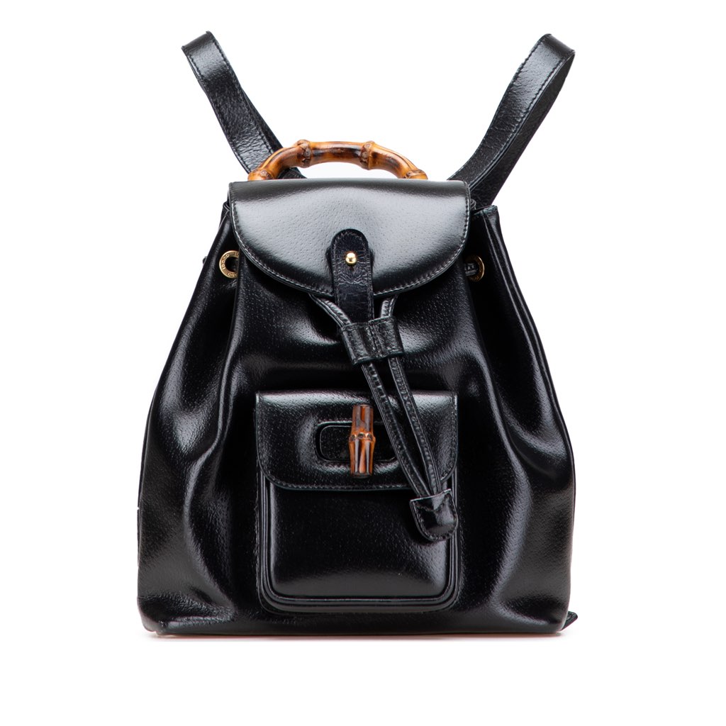 Gucci Leather Bamboo Backpack