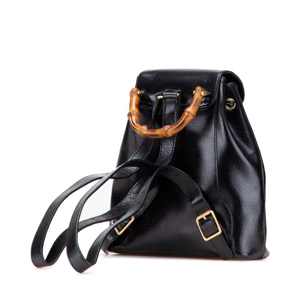 Gucci Leather Bamboo Backpack - 2