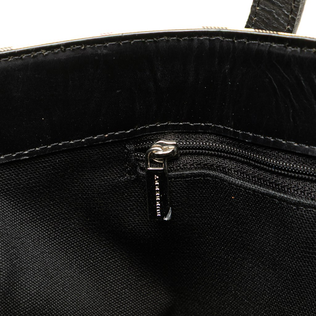 Burberry House Check Coated Canvas Tote - Side view