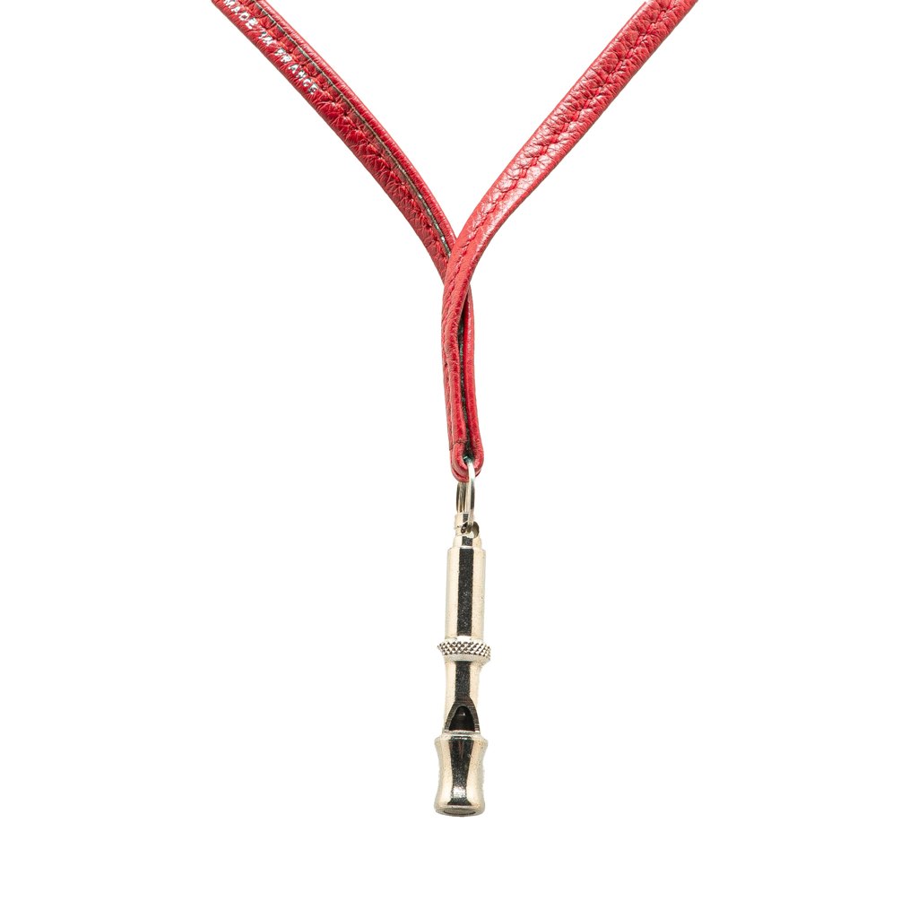 Hermès Leather Ultrasonic Dog Whistle Necklace