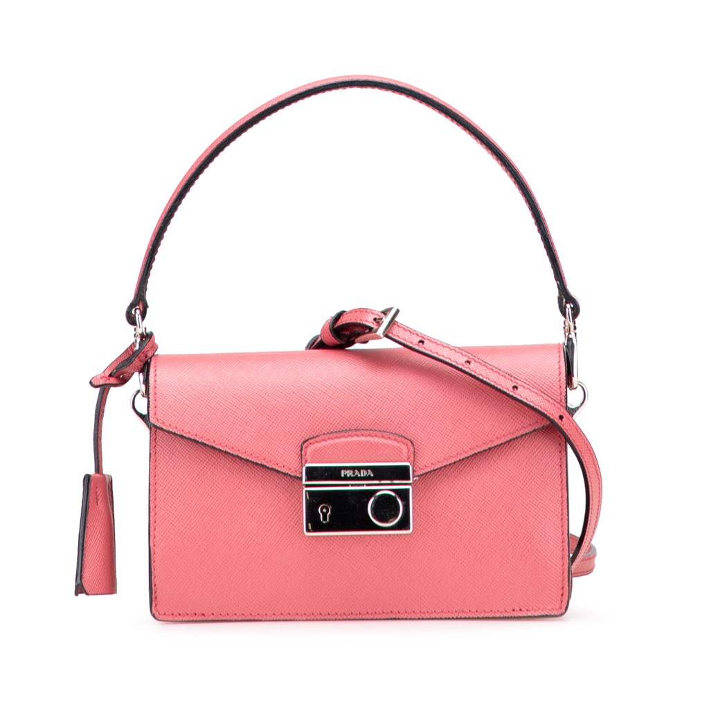 Prada Mini Saffiano Lux Sound Satchel