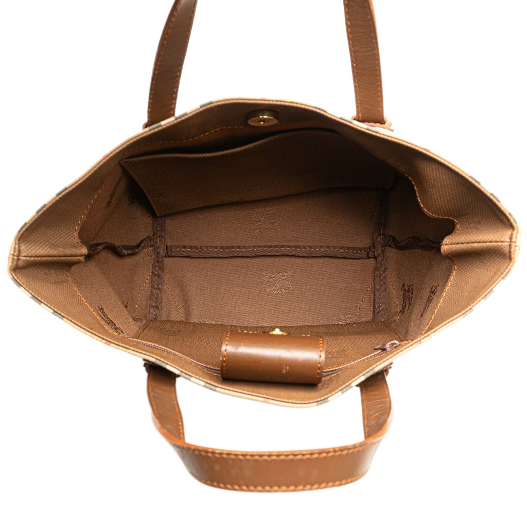 Burberry Haymarket Check Canvas Handbag - 4