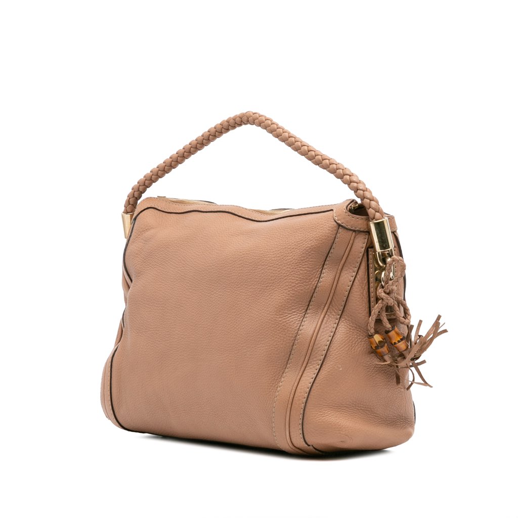 Gucci Medium Pebbled Calfskin Bella Shoulder Bag - Back view