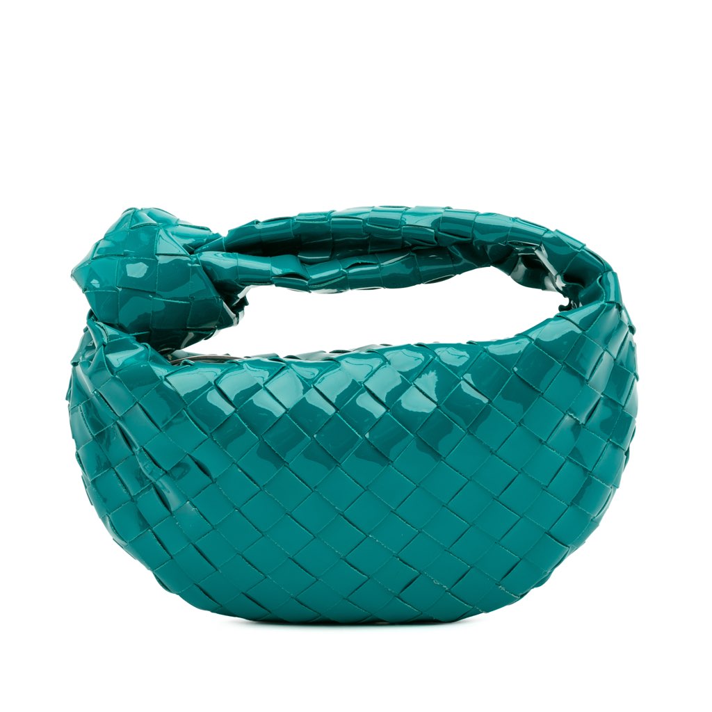 Bottega Veneta Mini Patent Intrecciato Jodie
