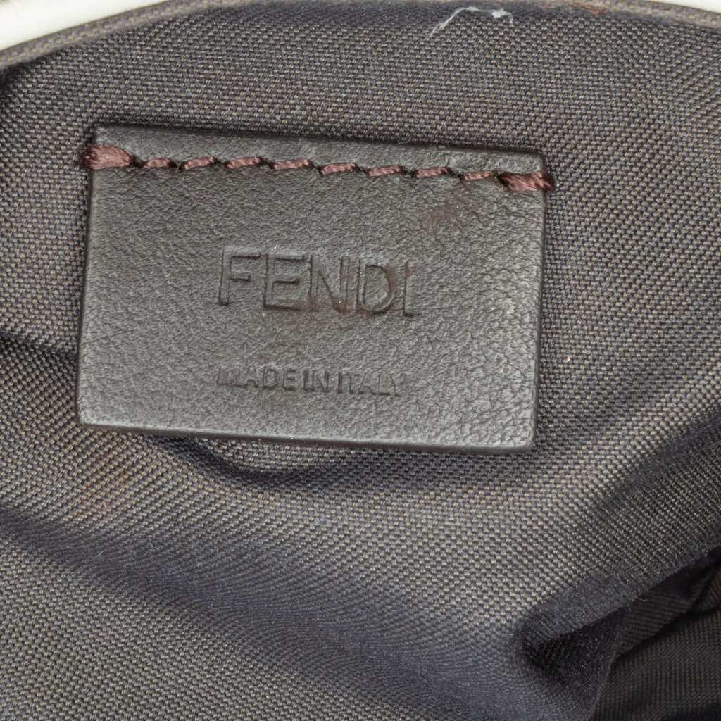 Fendi Mini Zucca Embossed Leather Baguette Satchel - Side view