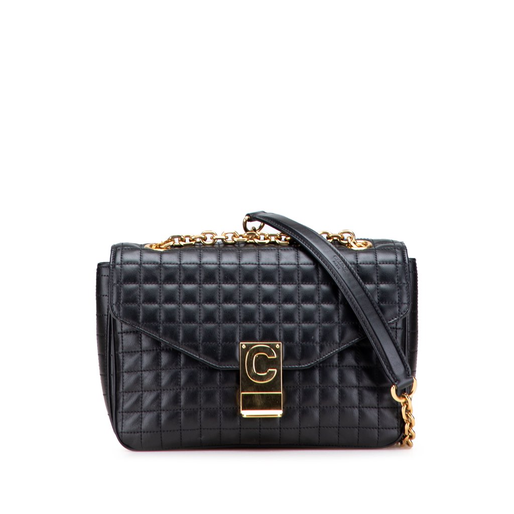 Celine Medium Quilted Calfskin C Crossbody