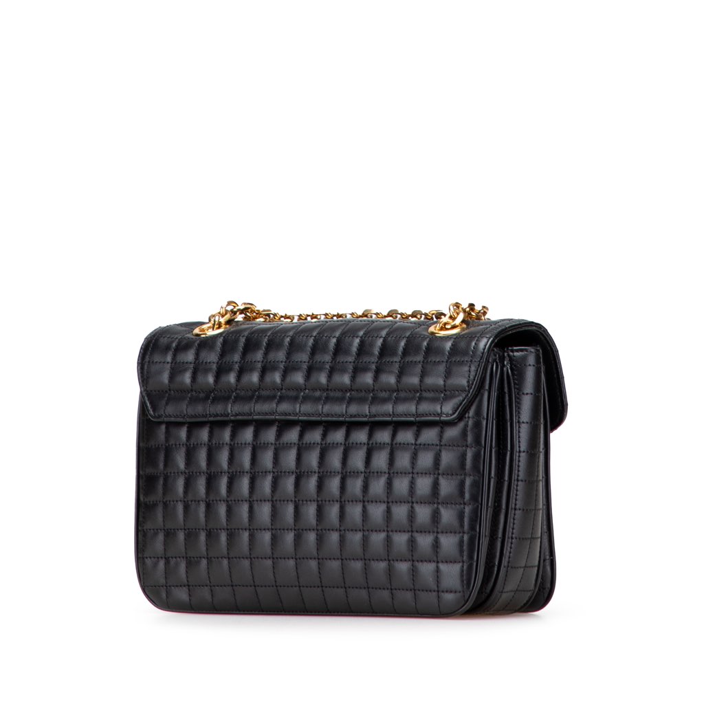 Celine Medium Quilted Calfskin C Crossbody - Back view