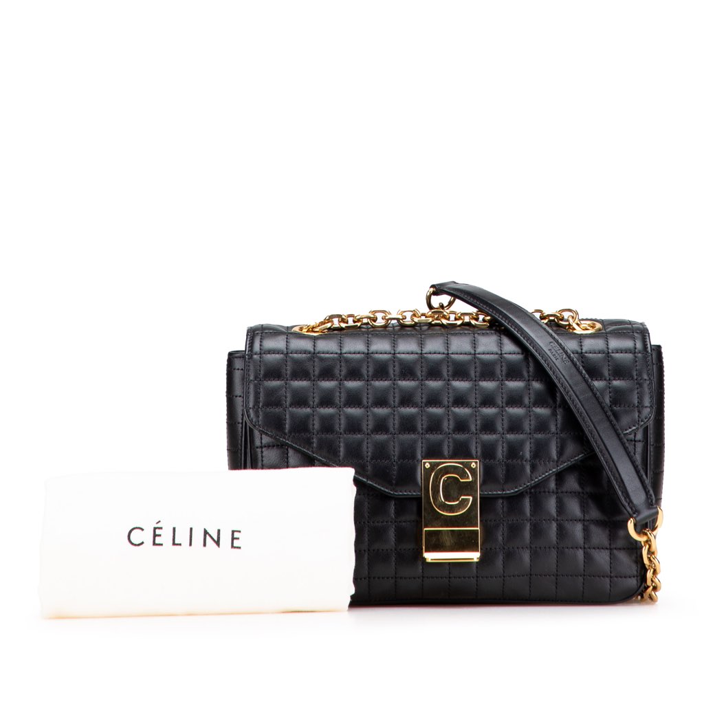 Celine Medium Quilted Calfskin C Crossbody - Image 12