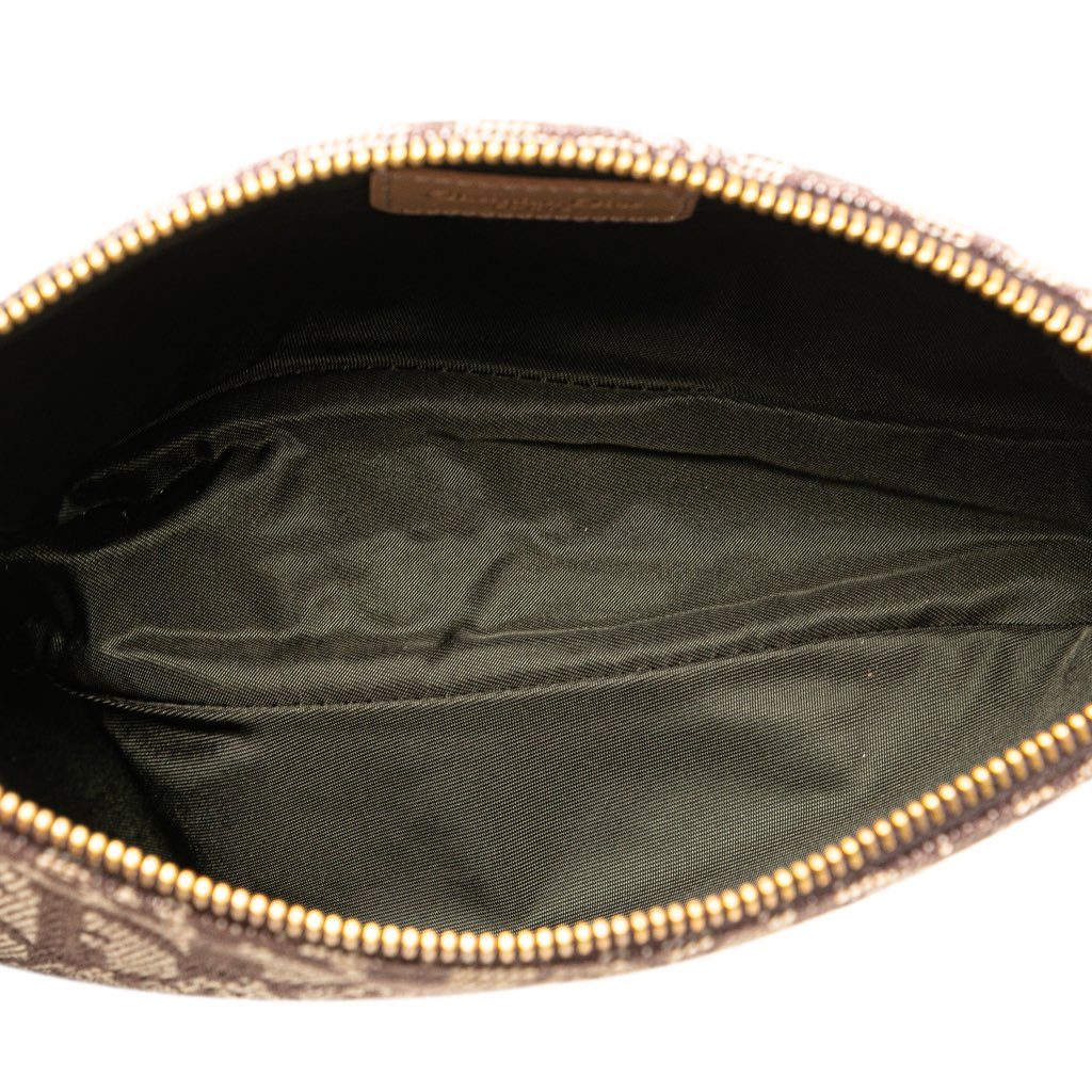 Dior Mini Diorissimo Canvas Saddle Pochette - Side view