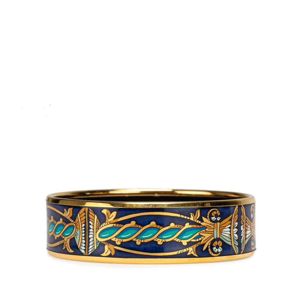 Hermès Wide Enamel Cloisonne Bangle 65 - 2