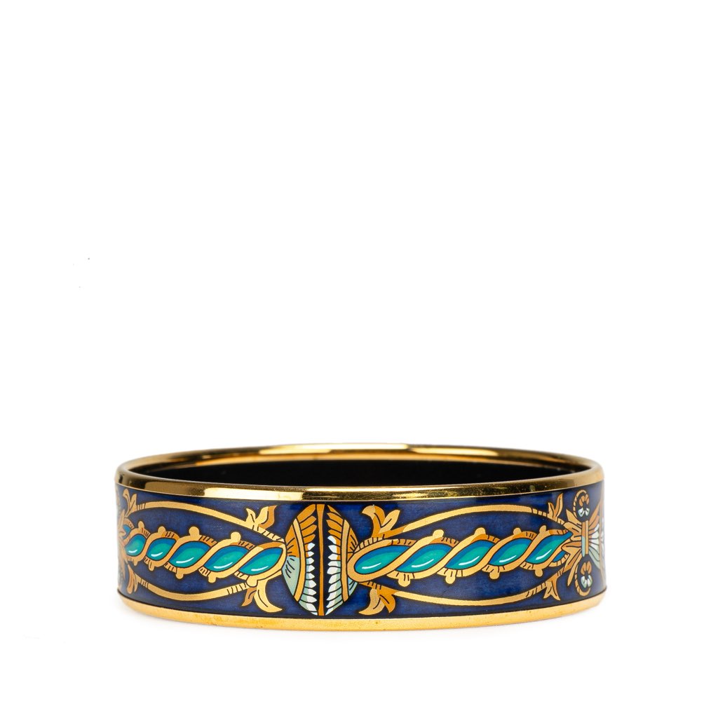 Hermès Wide Enamel Cloisonne Bangle 65 - 3