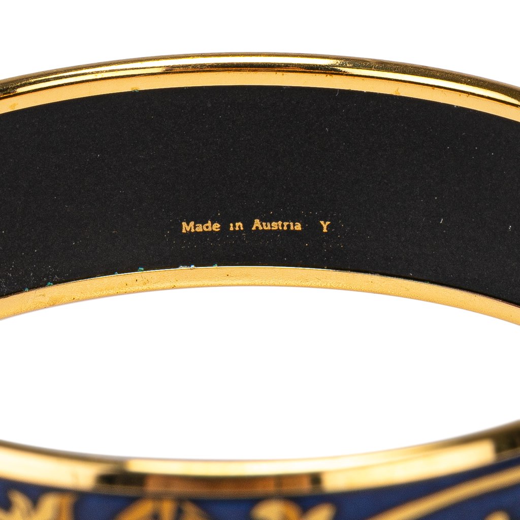 Hermès Wide Enamel Cloisonne Bangle 65 - 5