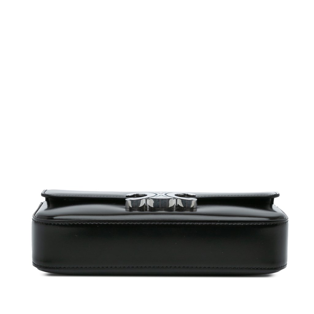 Celine Smooth Calfskin Cuir Triomphe Chain Shoulder Bag - 3