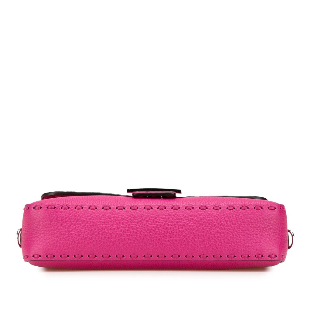 Fendi Leather Selleria Baguette Satchel - Image 6