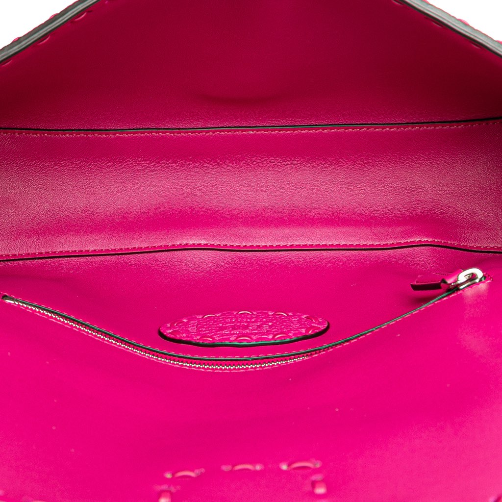 Fendi Leather Selleria Baguette Satchel - 4