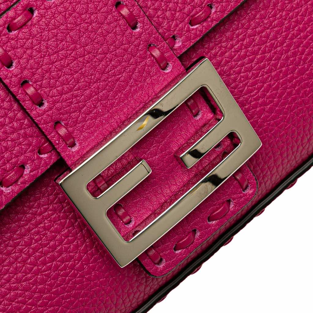 Fendi Leather Selleria Baguette Satchel - Image 10