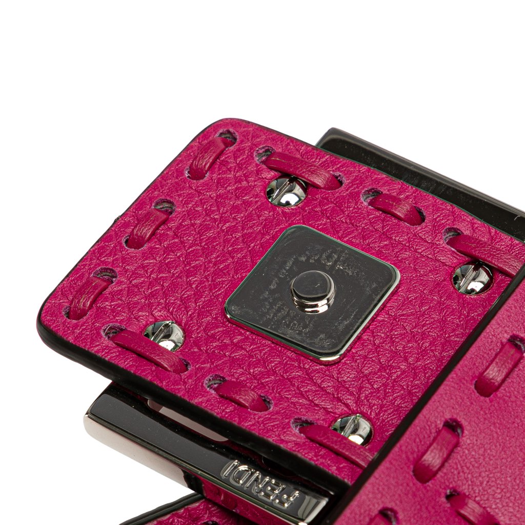 Fendi Leather Selleria Baguette Satchel - Image 12