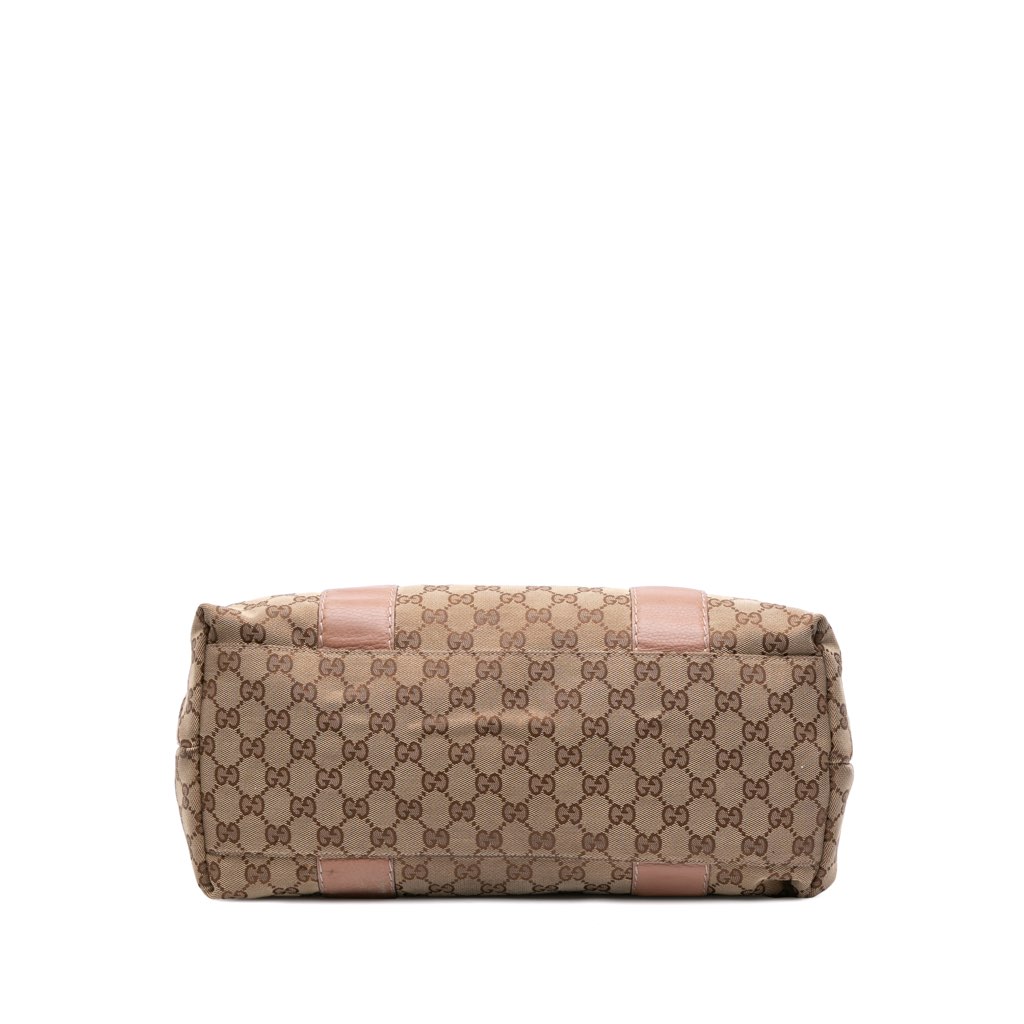 Gucci Medium GG Canvas Bamboo Libeccio Tote - 3