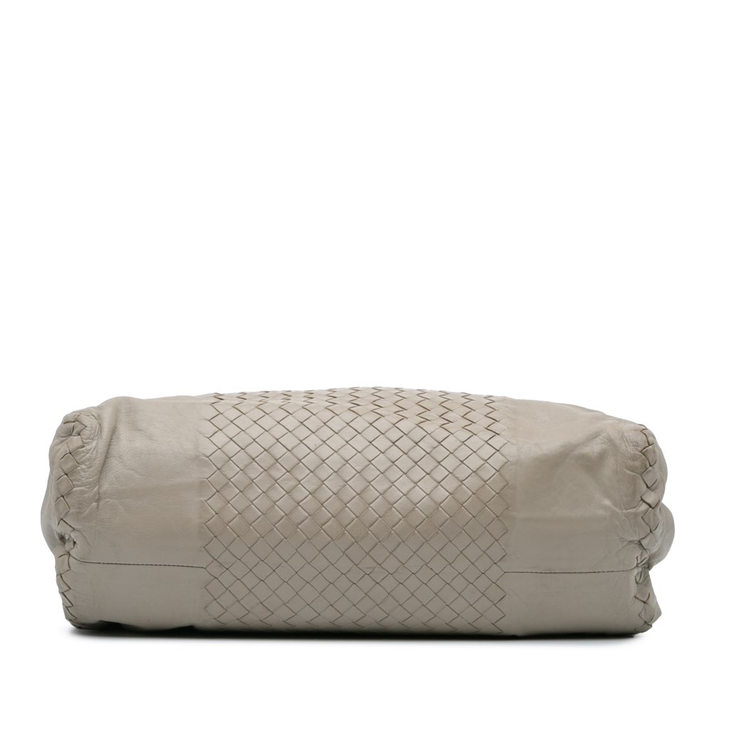 Bottega Veneta Large Leather Intrecciato Leggero Satchel - 3