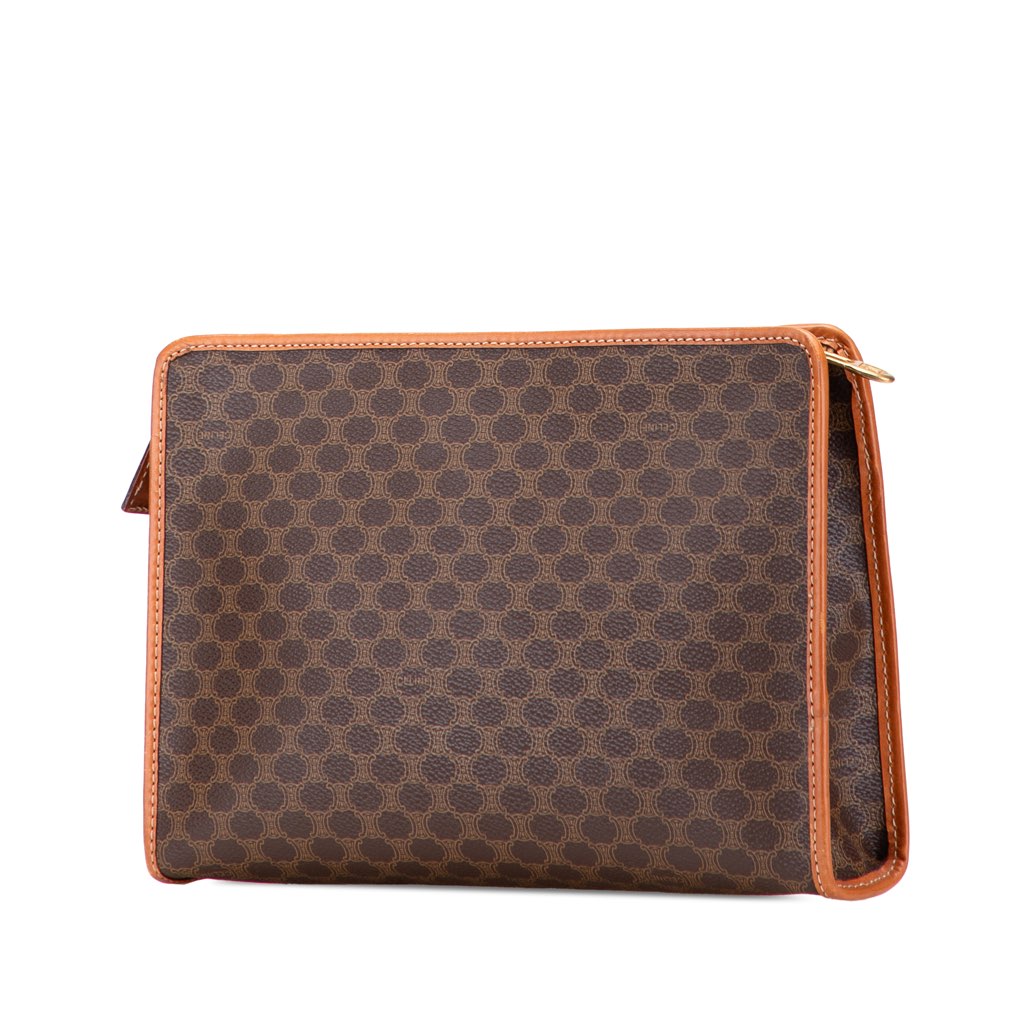 Celine Macadam Coated Canvas Clutch - 2