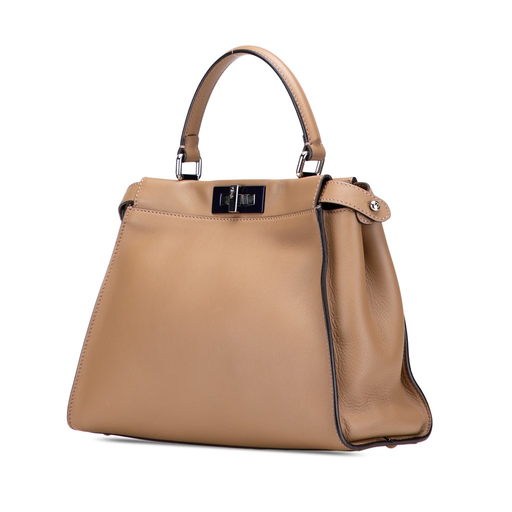 Fendi Medium Leather Selleria Peekaboo Iconic Satchel - 2