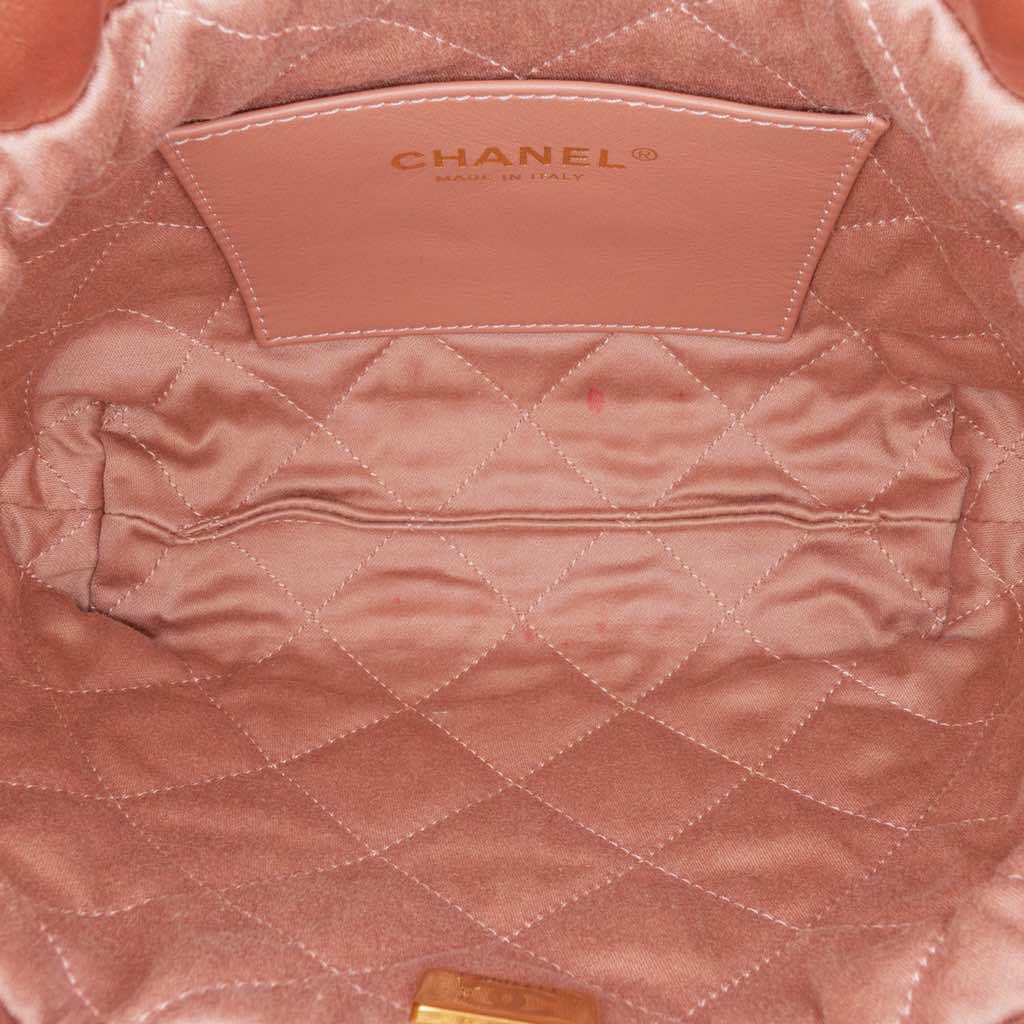 Chanel Mini Metallic Quilted Calfskin 22 Satchel - 4