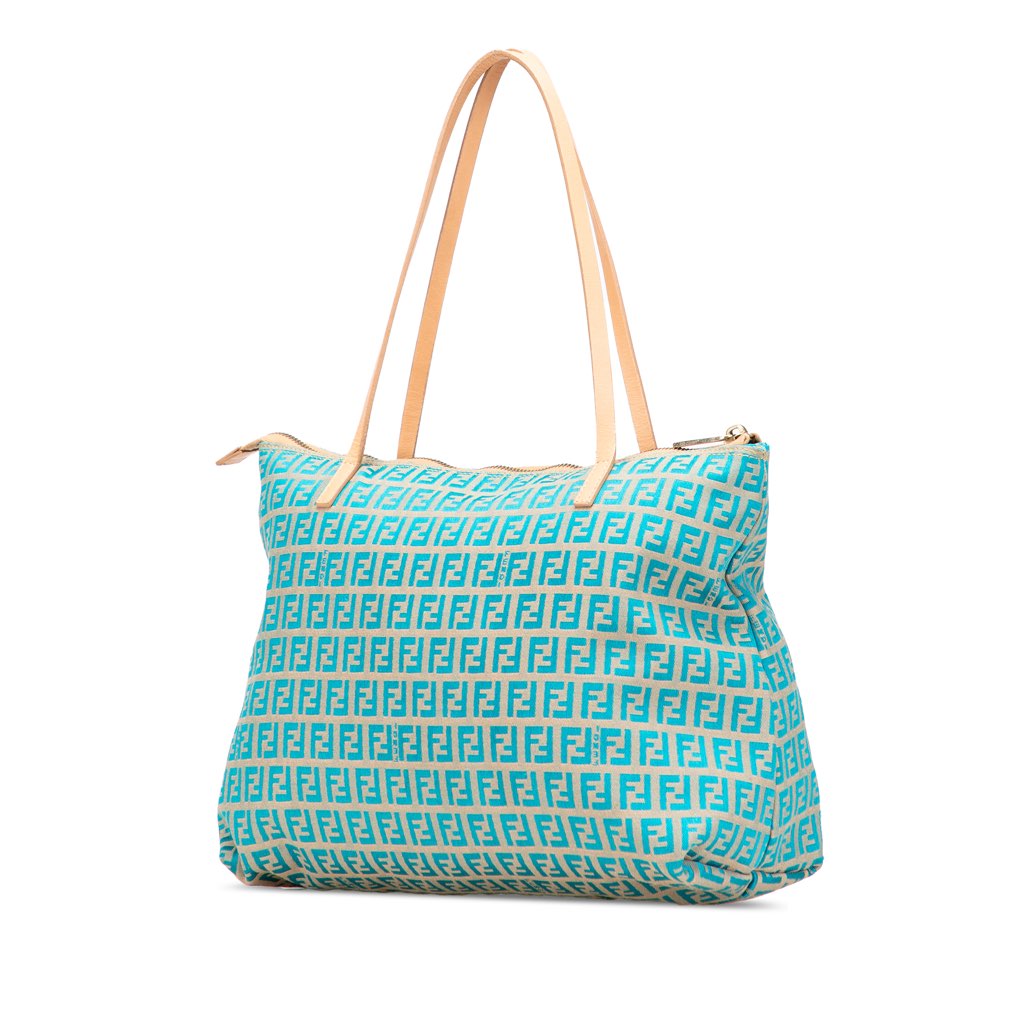 Fendi Small Zucchino Canvas Tote - Back view