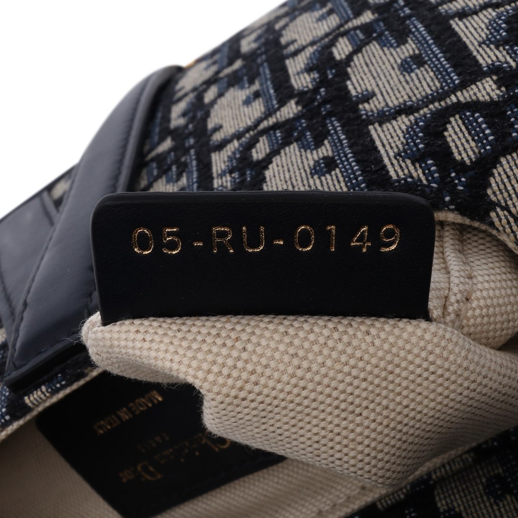 Dior Mini Oblique Canvas Saddle Bag - Side view