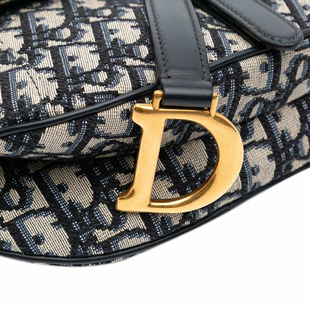 Dior Mini Oblique Canvas Saddle Bag - Detail 1