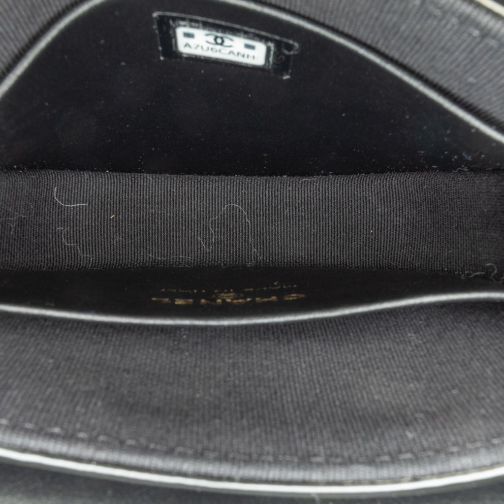 Chanel Mini CC Quilted Patent Leather Top Handle Clutch with Chain - 4