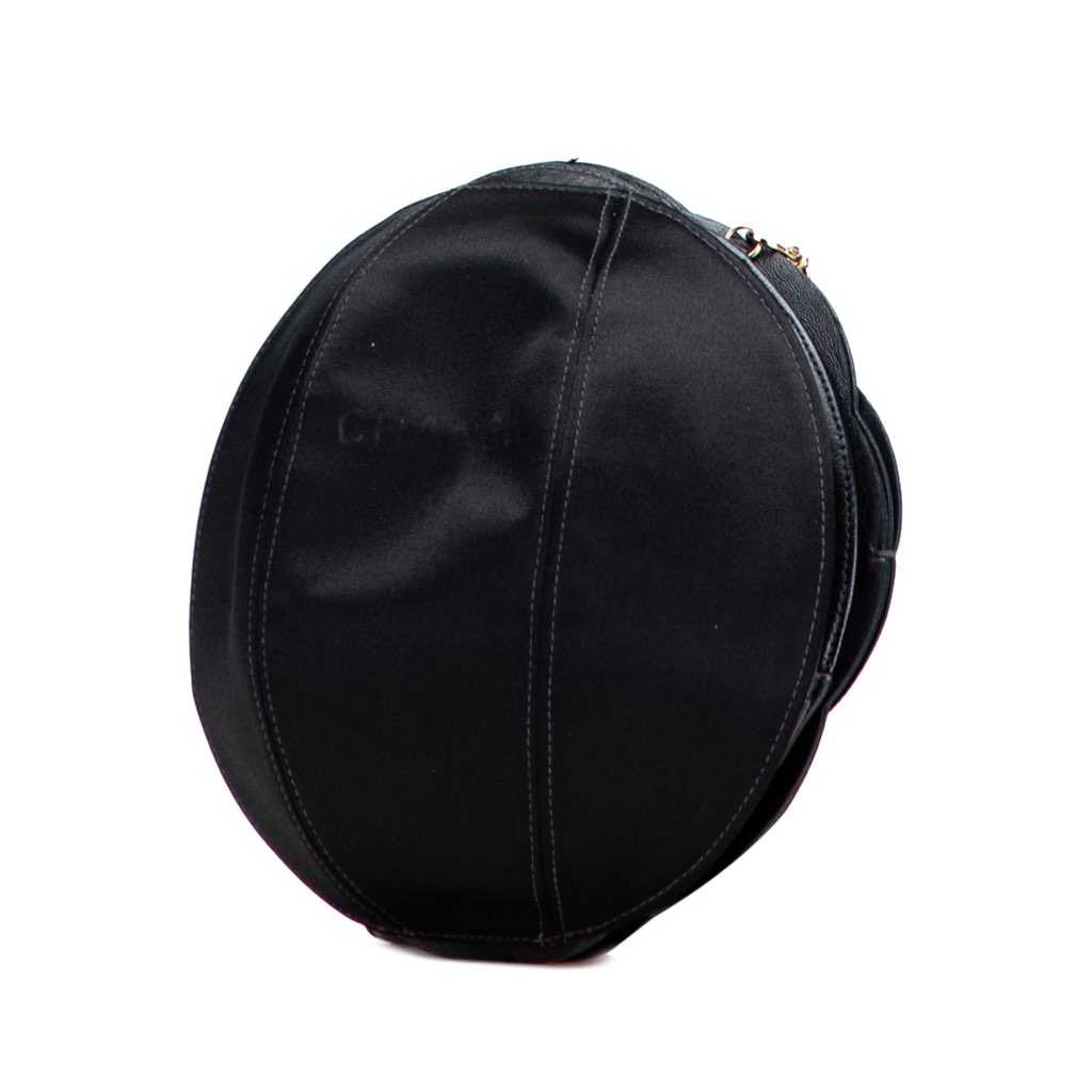 Chanel Lambskin and Satin Camellia Flower Evening Bag - Back view