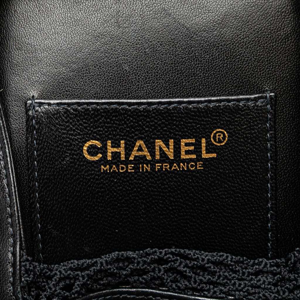 Chanel Lambskin and Satin Camellia Flower Evening Bag - Side view