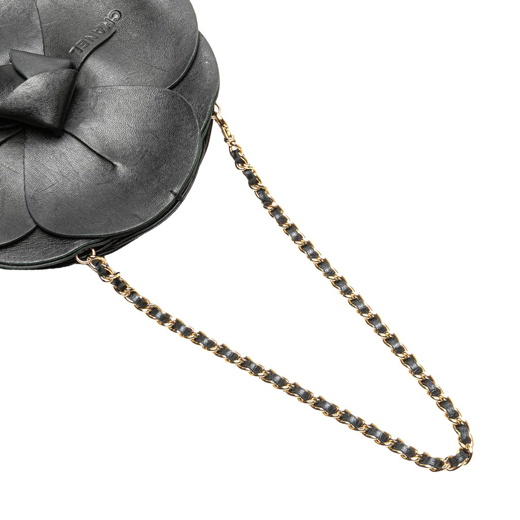 Chanel Lambskin and Satin Camellia Flower Evening Bag - Image 11