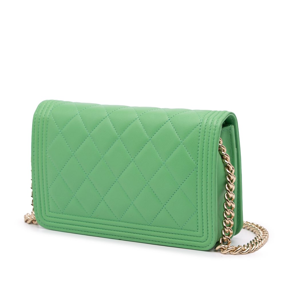 Chanel Lambskin Boy Wallet On Chain - 2