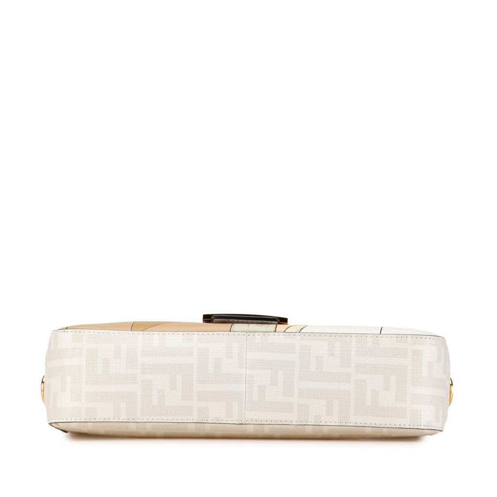 Fendi Zucca Graphic Print Coated Canvas Bikini Girls Baguette Satchel - 3