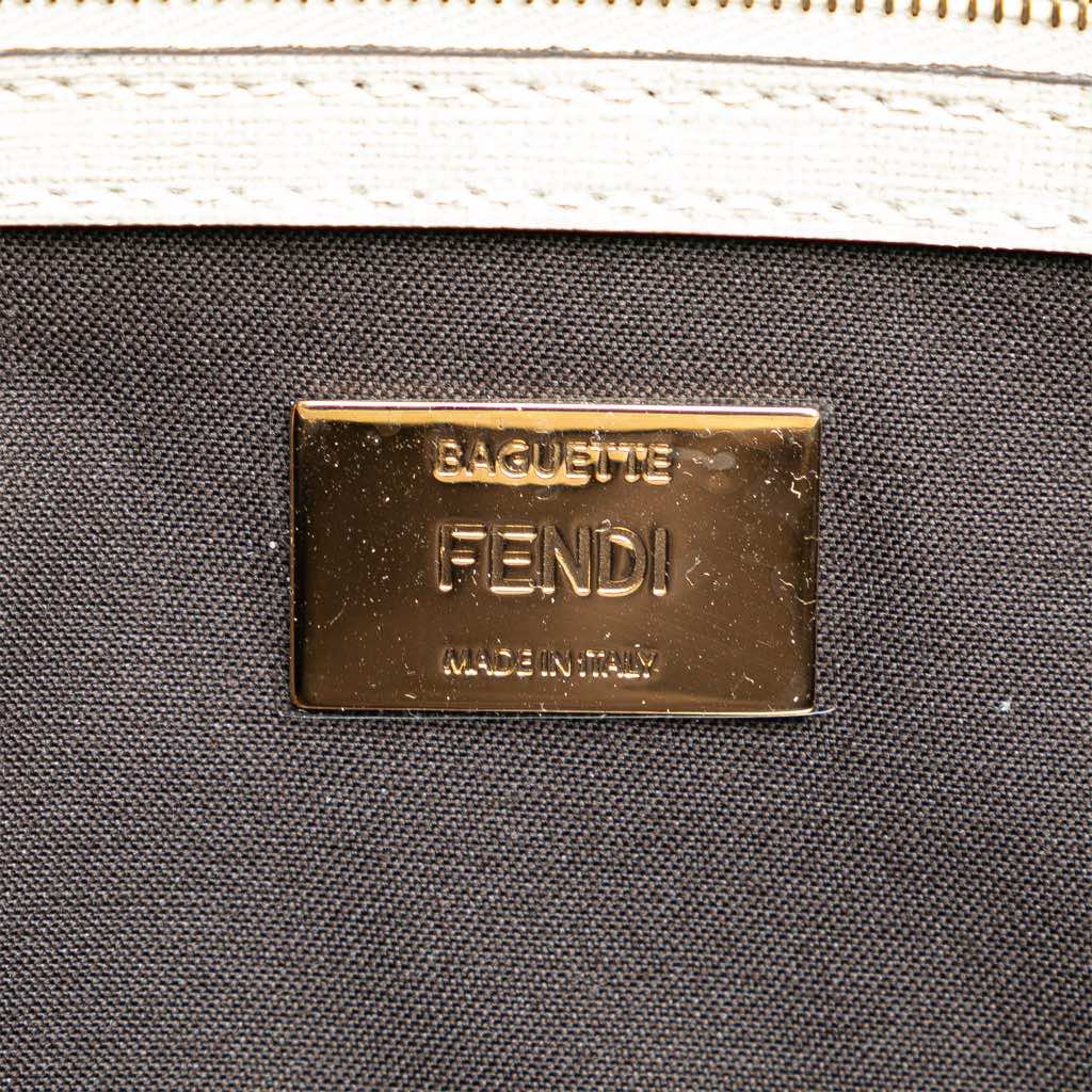 Fendi Zucca Graphic Print Coated Canvas Bikini Girls Baguette Satchel - 5