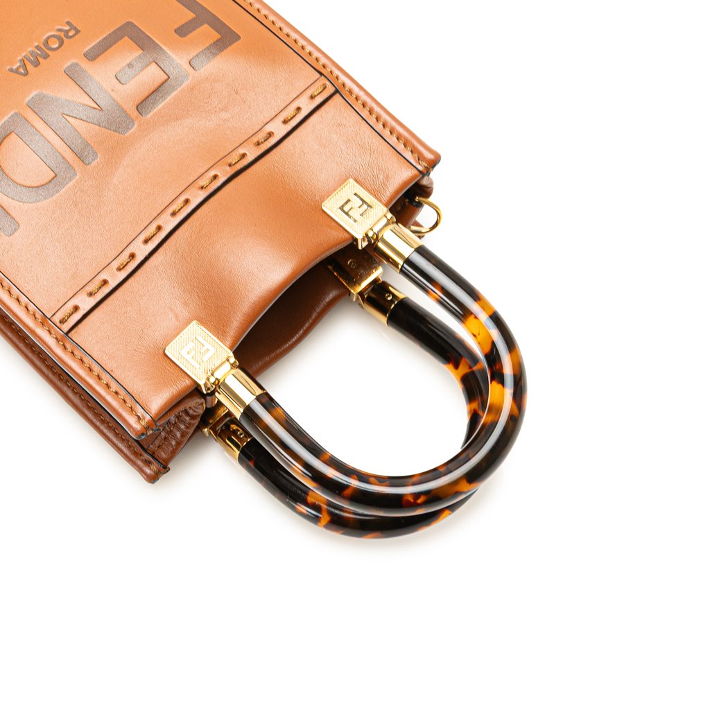 Fendi Mini Leather Sunshine Shopper Tote - Image 14