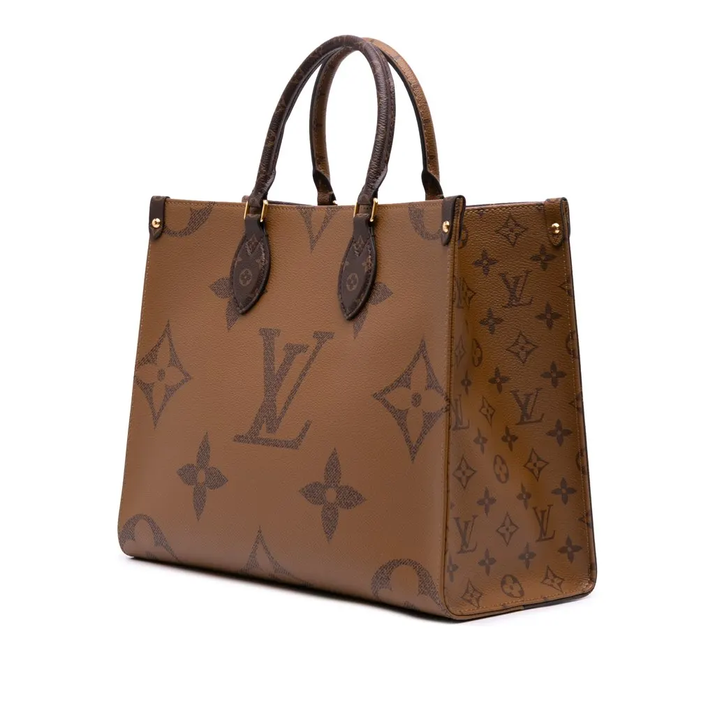 Louis Vuitton Monogram Giant OnTheGo MM Brown Canvas Good - Back View