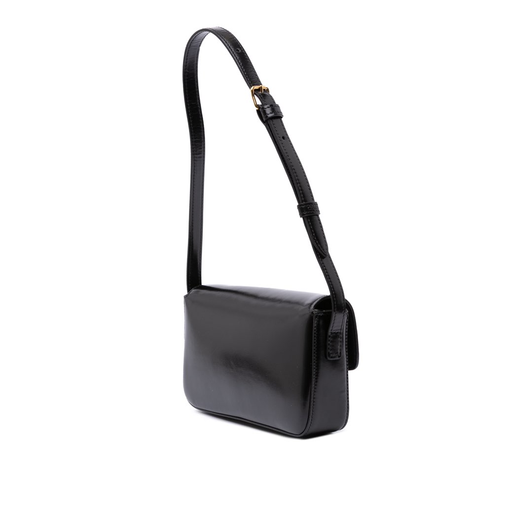 Celine Shiny Calfskin Claude Shoulder Bag - 2