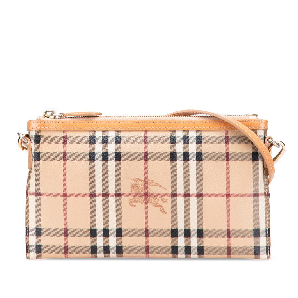Burberry Haymarket Check Coated Canvas Peyton Crossbody