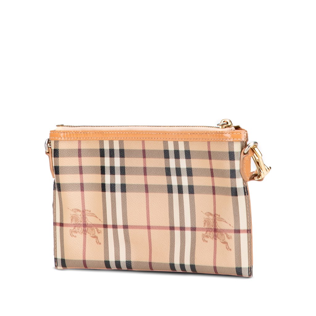 Burberry Haymarket Check Coated Canvas Peyton Crossbody - Back view