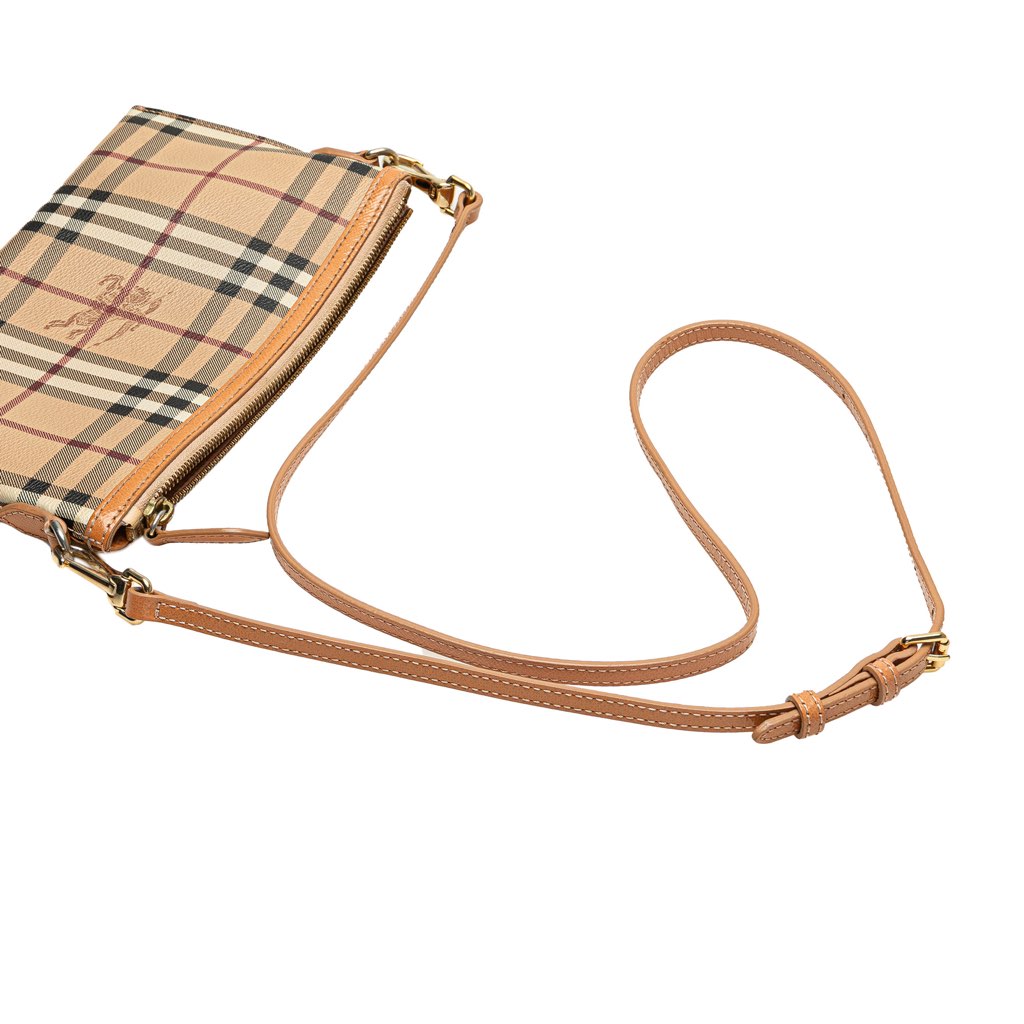 Burberry Haymarket Check Coated Canvas Peyton Crossbody - Image 11