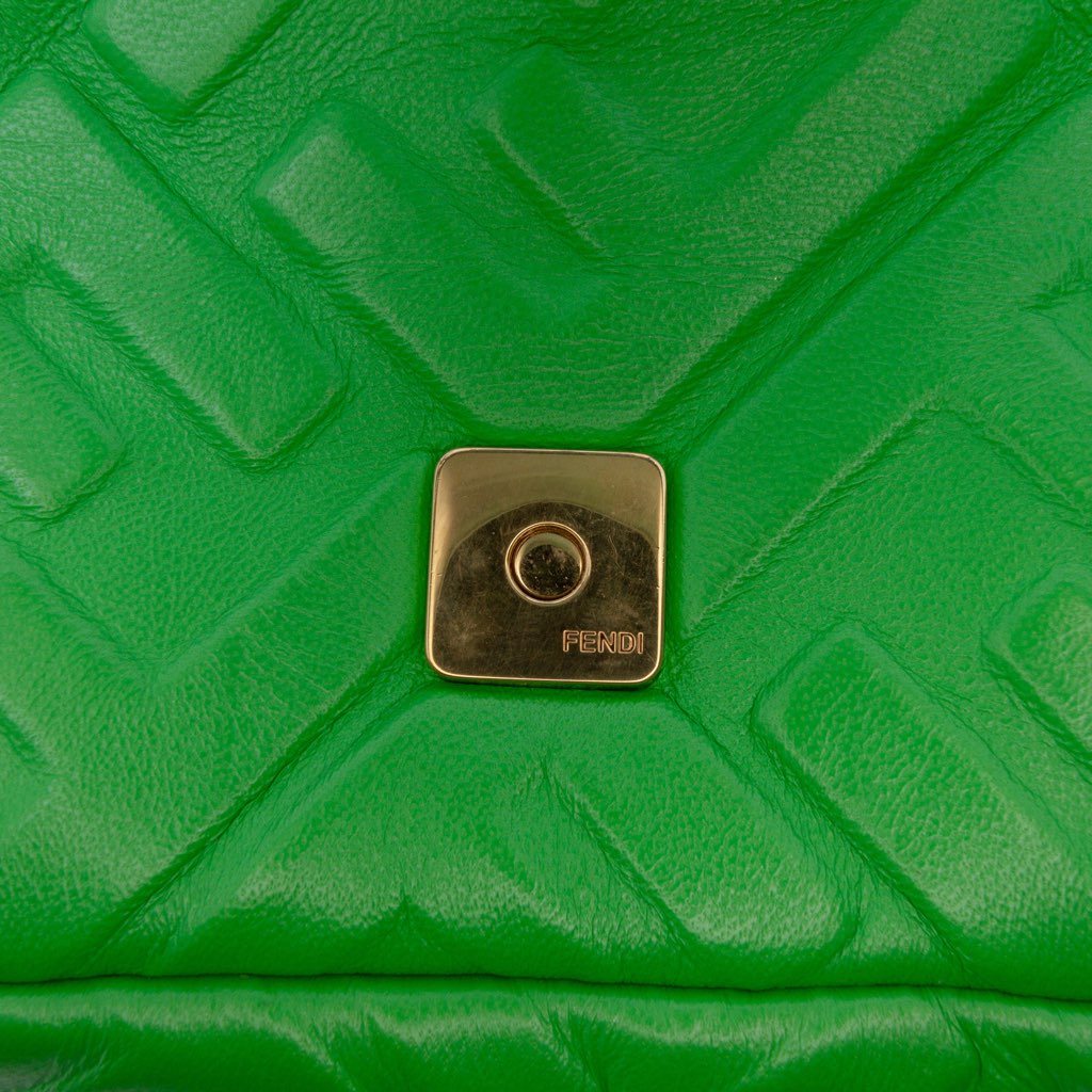 Fendi Mini Zucca Embossed Leather Baguette Satchel - Detail 2