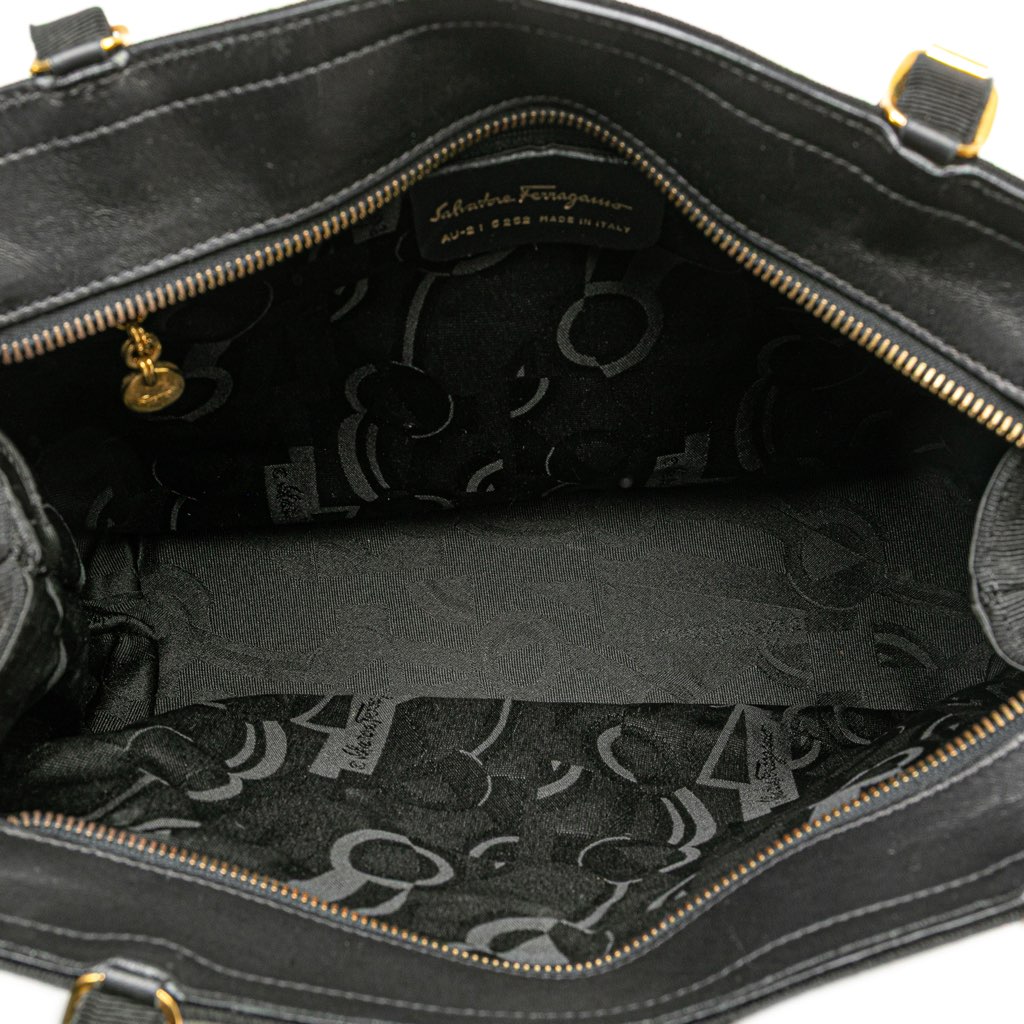 Salvatore Ferragamo Nylon Tiered Grosgrain Shoulder Bag - 4