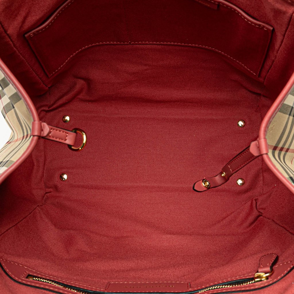 Burberry Small Haymarket Check Coated Canvas Canterbury Tote - 4