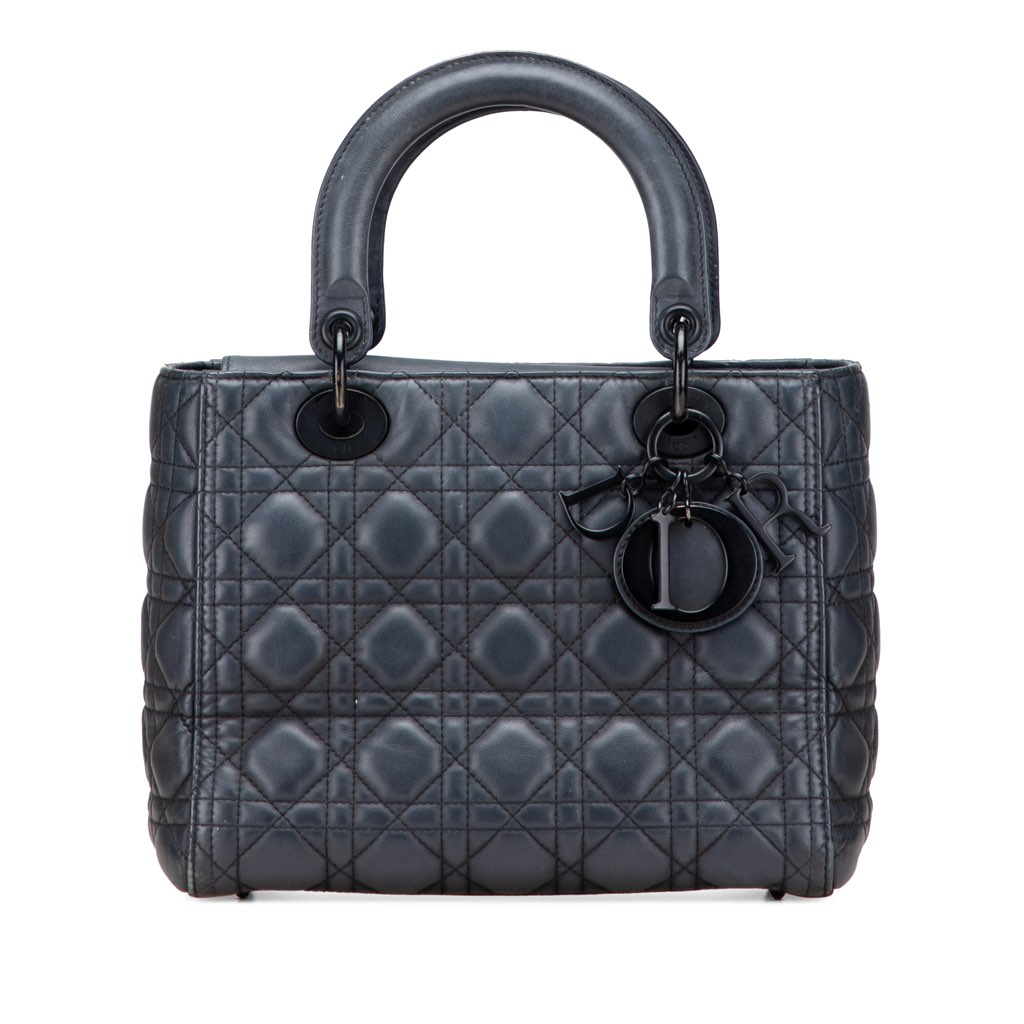 Dior Medium Ultra Matte Calfskin Cannage Lady Dior